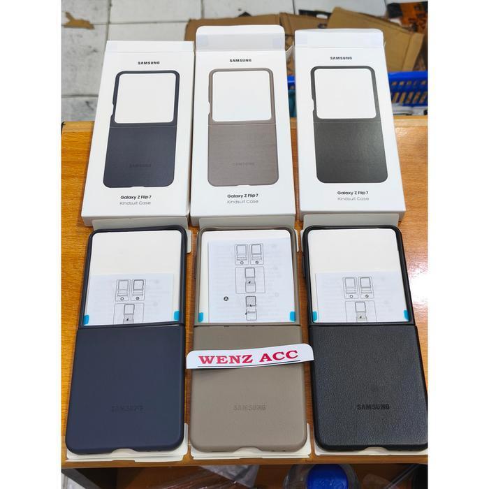 Leather Case Cover Samsung Galaxy Z Flip 7 Flip7 5G Kindsuit Case Casing Terbaru