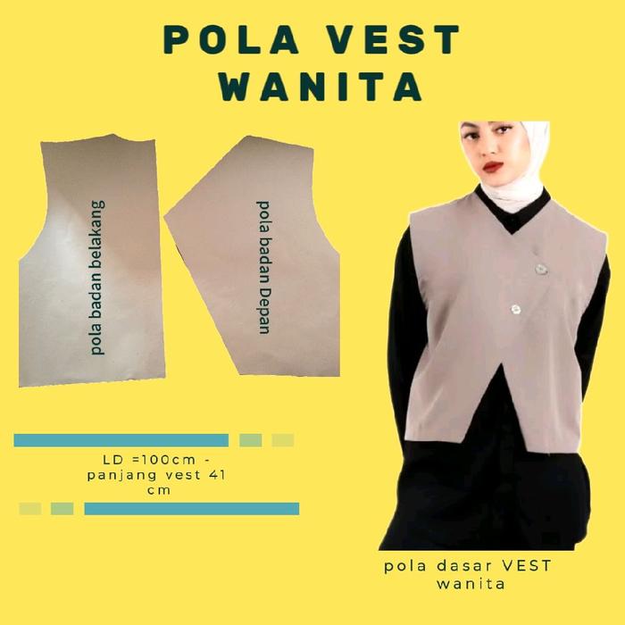 POLA VEST WANITA -POLA JIPLAK VEST/ OUTER ROMPI WANITA
