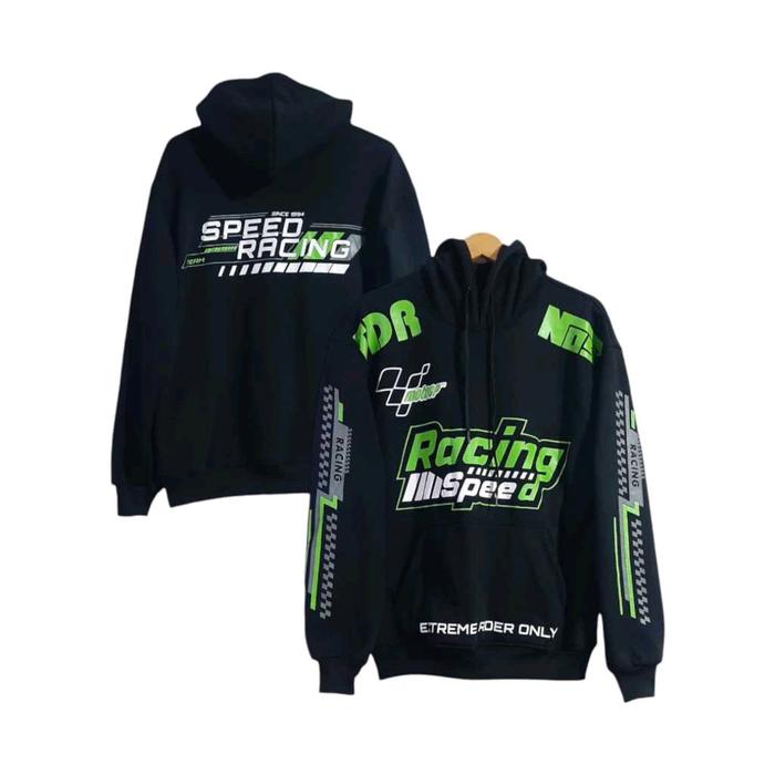 Jaket Hoodie Sunmori Racing speed Bahan katun Tebal