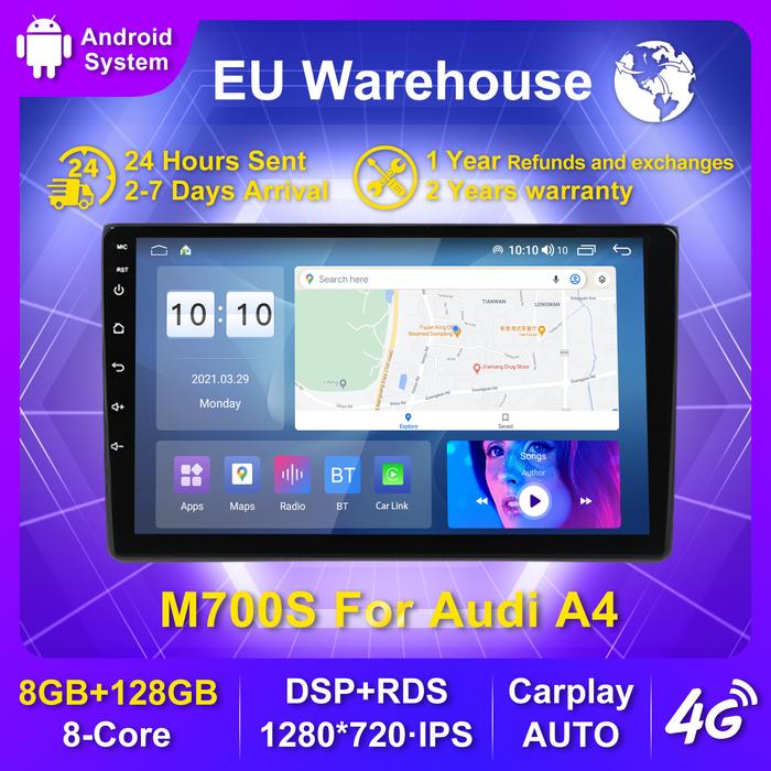 4G LTE Android 11 8GB+128GB Car Radio GPS Multimedia Video Player For