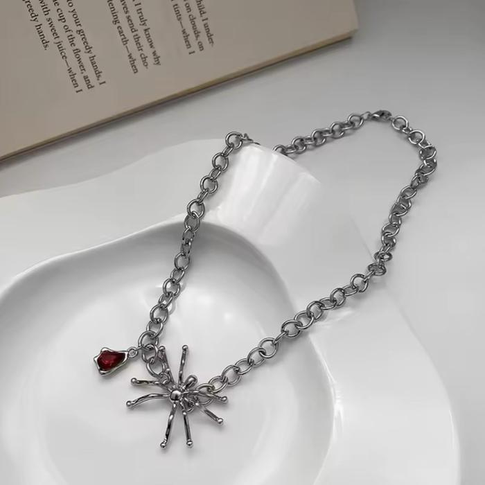 Alteclipse Red Spider Grunge Necklace