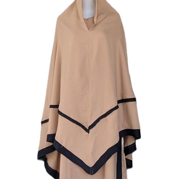 Set gamis syar'i LD 105 PB 138 Busui resleting Tangan kancing (FazaFashion)