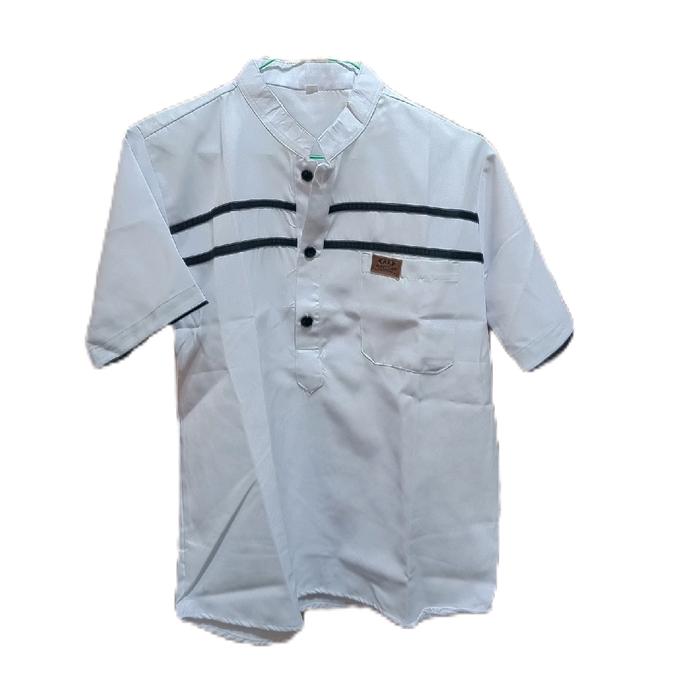 Baju Koko sutra Putih Pria murah