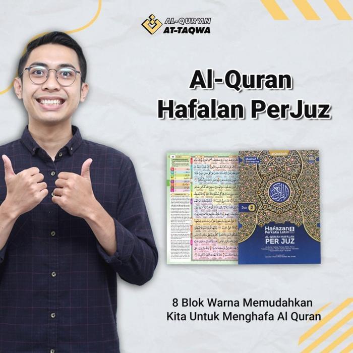 At-Taqwa Alquran Per Juz Hafazan 8 Blok Perkata Latin | Ukuran A5 (Bonus Buku Dzikir) Al-Qur'An Mush