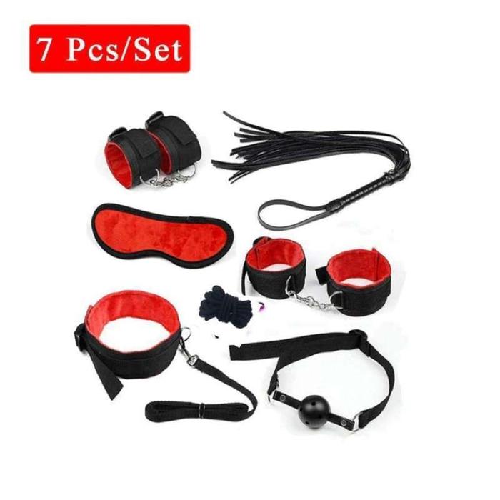 Borgol Cinta Bulu Lingerie Handcuff Tali Ikat Bondage Set BDSM