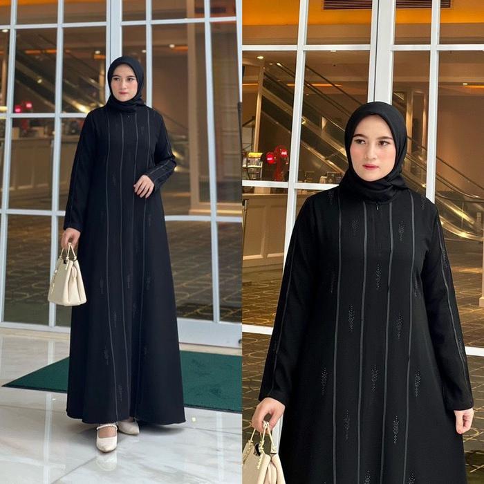 ABAYA WASILA JETBLACK S-7XL JUMBO MUSLIMAH