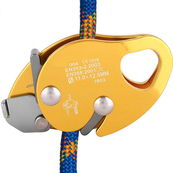Climbing Descender Gear Self-braking Stop Descender for 11-12.5mm