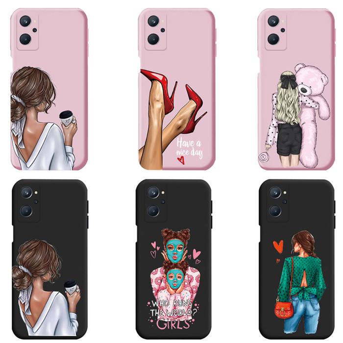 For Realme 9i 2022 Case Sweet Girls Pattern TPU Bumper Shockproof