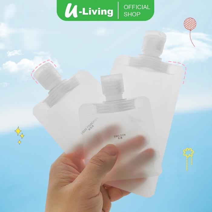 U-Living Travel Botol Refill Tempat Sabun Cair Botol Sabun Travel Plastik Fliptop Travel Bottle Cosm