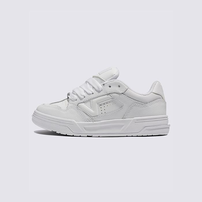 Vans Sepatu Sneakers Skate Original Upland White BNIB Resmi Kulit Putih Gaya Santai Nyaman Model Sep