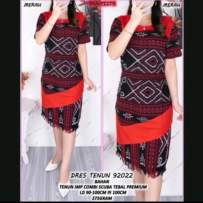 DRESS TENUN TERBARU-BAJU NATAL-TENUN MURAH
