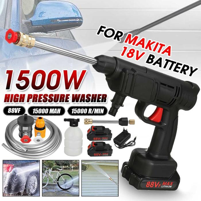 1/2 Battery Cordless Washer Gun Spray Water Gun Foam