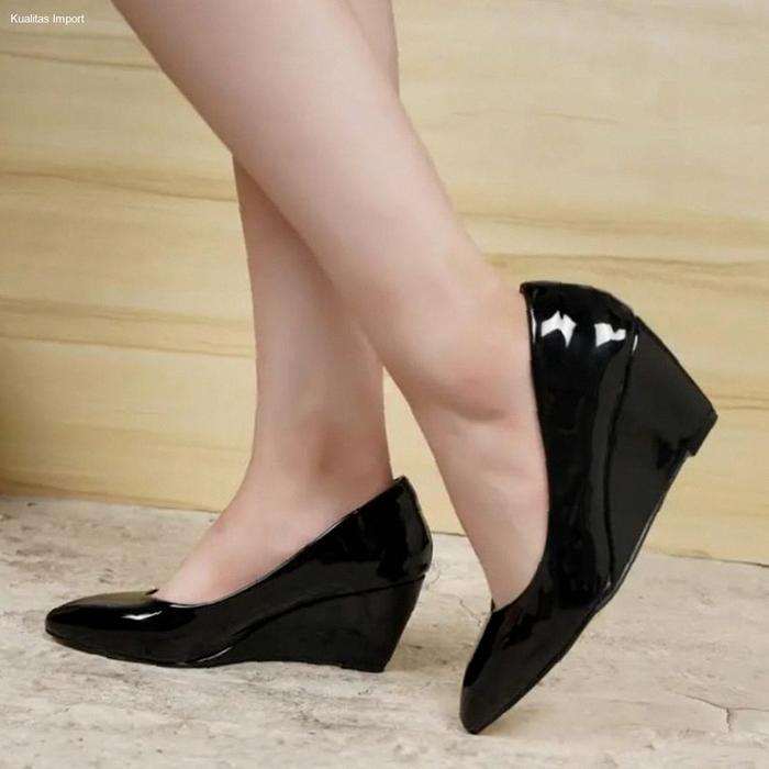 Series RB14 Sepatu Wedges Wanita Elegan 5 Cm Sepatu Kerja Wanita | Kekinian