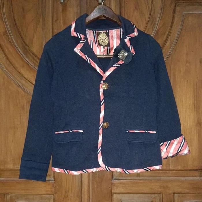 PRELOVED CINDY KIDS Blazer Anak Laki Laki Navy Washed Stik Balik Pink LD 80 (Reject)