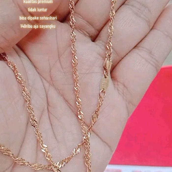 no_20 kalung ulir kode 375 capit lobster kecil EMAS nafisa berkualitas premium kualitas terbaik tida