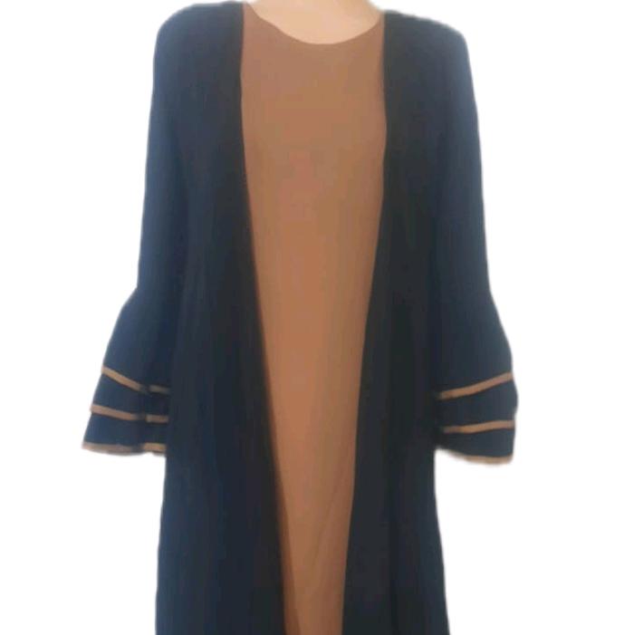 Dress Wanita Formal Hitam Panjang Second Import Murah dan Berkualitas - Fashion Wanita - Motif Katun