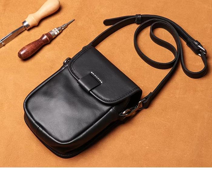 Tas kulit selempang pria desain mewah- Tas kulit asli garut