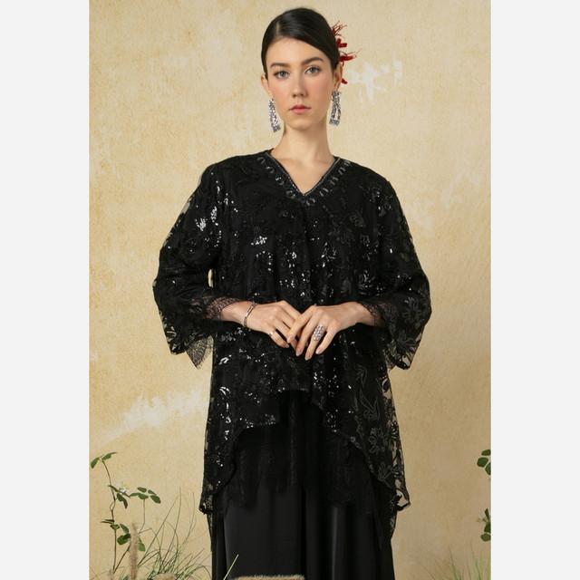 Zalia Adiratna Sequin Top Wanita [ZL0225EAP4009D]