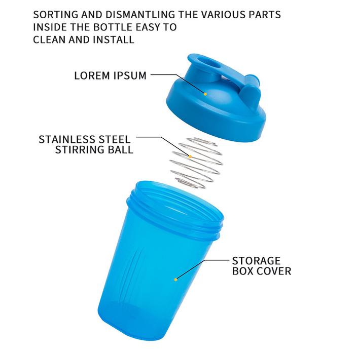 Shake Cup Plastic Creative Sports Fitness Drinking Cup Logo Protein
