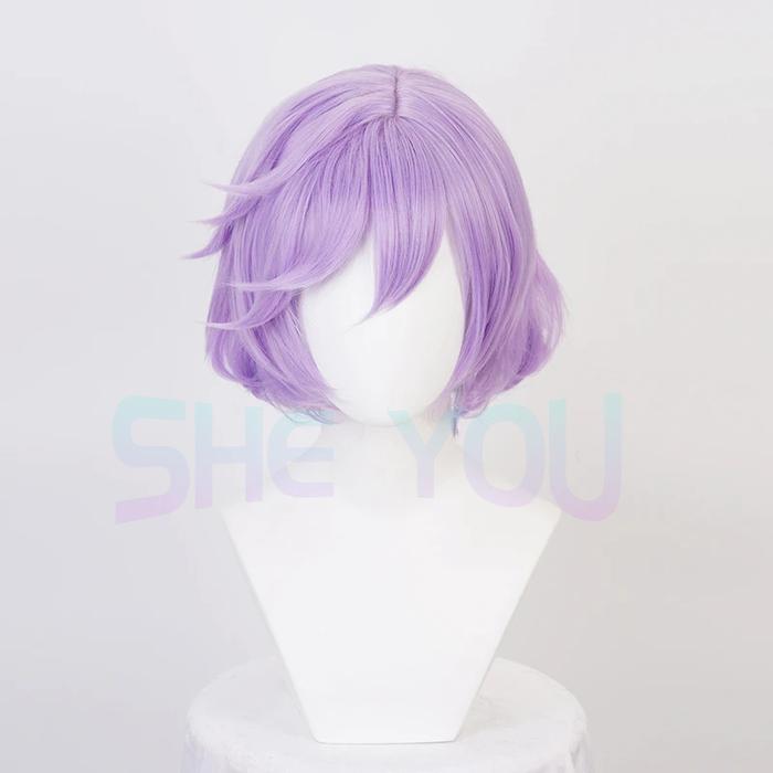 Twisted-Wonderland Epel Felmier Purple Ombre Blue Short Cosplay Wigs