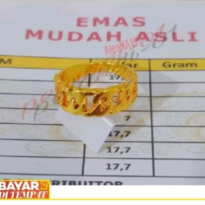 Cincin rantai emas muda