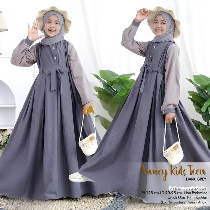 Gamis Anak Tanggung Umur 7th 8th 9th 10th 11th 12th 13th 14th 15 Tahun Free Belt Gamis Kuromi Anak C