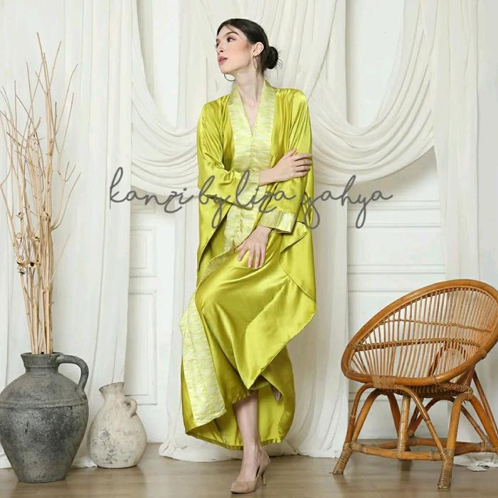 Kaftan Kuning Lime | Kaftan Kuning Lemon | Kaftan Modern | Kaftan Jumbo | Long Kaftan | Dress Kuning