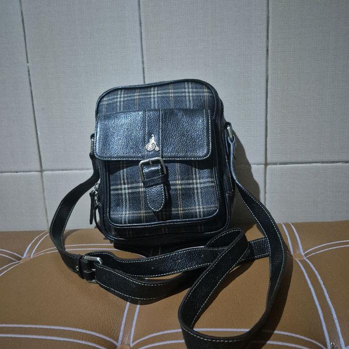 Tas Slempang Pria Kulit Asli mix Bean Pole Original