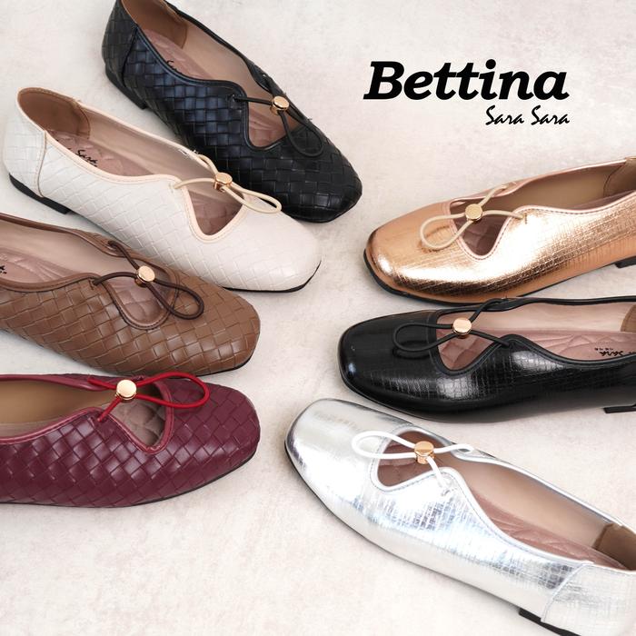 SARA SARA STORE - Flatshoes Wanita BETTINA | sepatu kerja formal perempuan | flat shoes tali cewek