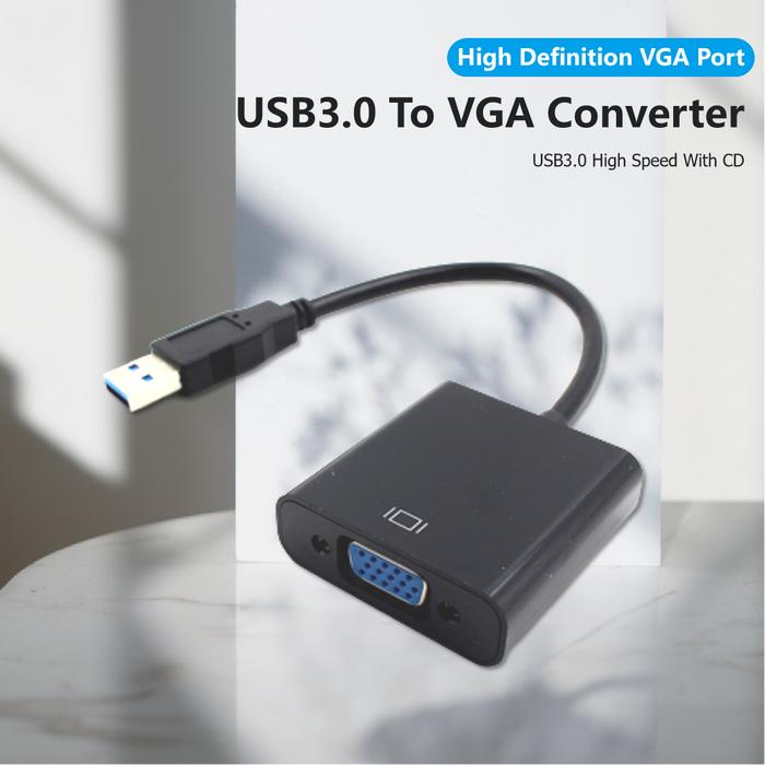 Video Vga DisplayPort Converter Cable High Definition USB 3.0 To VGA 1080P External Converter Cable