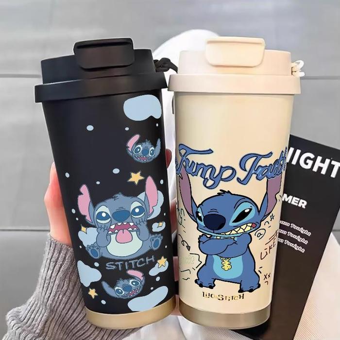 Tumbler Stitch Termos Kopi CUP 500 ML Termos Custom Stainless Steel Straw Bottle Botol Minum Aesthe