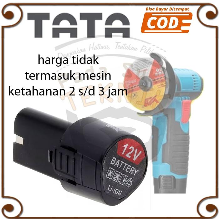 Batre Baterai Battrey TATA Mesin Gerinda Mini Brushless 12v Cordless