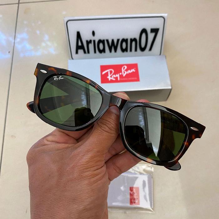 kacamata rayban wayfarer square tortoise sz 52