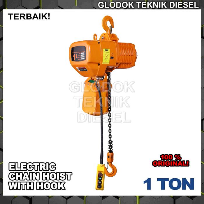 Electric Chain Hoist 1 Ton x 6 Meter 3 & 1 phase Chainhoist Katrol Rantai 1000 KG ORIGINAL TERBAIK