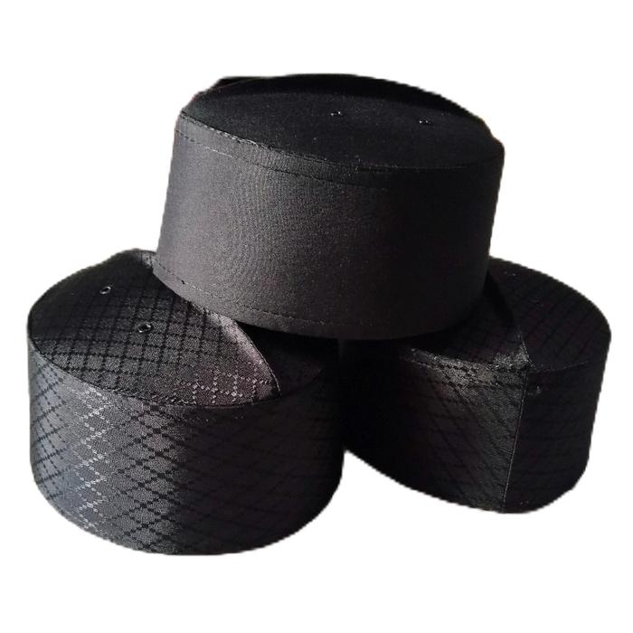 Conbrallan Topi Muslim Hitam Modern Bahan Conbrallan Desain Stylish dan Trendy untuk Penampilan Eleg