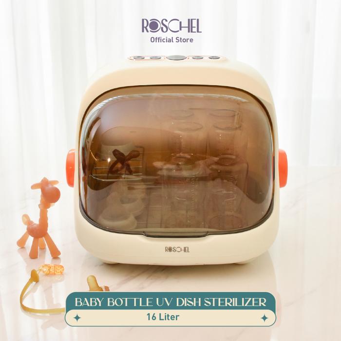 Roschel Baby Bottle UV Sterilizer Pengering dan Sterilizer Botol Bayi Sterilizer Peralatan Bayi 16 L