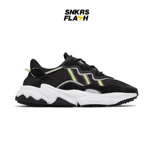 Sepatu Sneakers Wanita ADIDAS OZWEEGO BLACK SOLAR GREEN - EF0158
