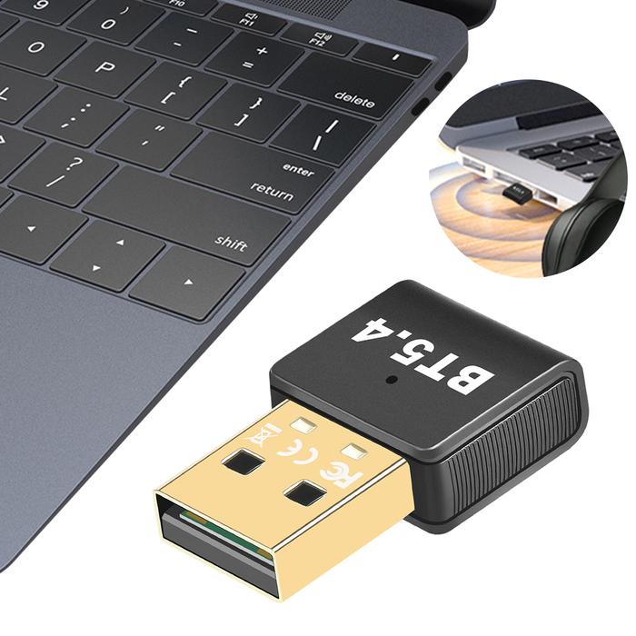 USB BT 5.4 Dongle Adapter BT Transmitter and Receiver Supports Windows 11/10/8.1 for PC Speaker Wire
