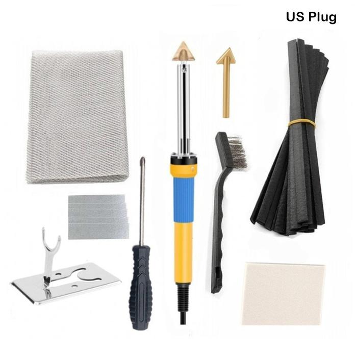 Kit las plastik Stapler listrik, alat las tahan aus 110V US