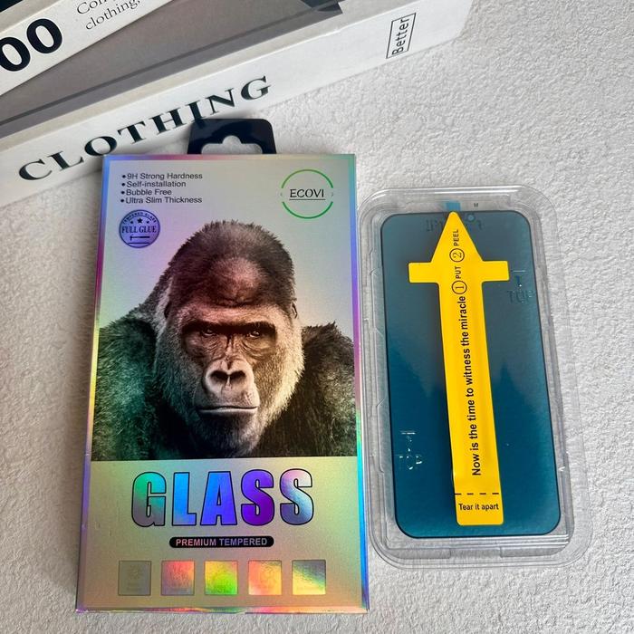 ECOVI Tempered Glass Screen Protector Auto Fit iP 6 7 8 6+ 7+ 8+ X XR Xs Max 17 Air 11 Pro Max 12 13