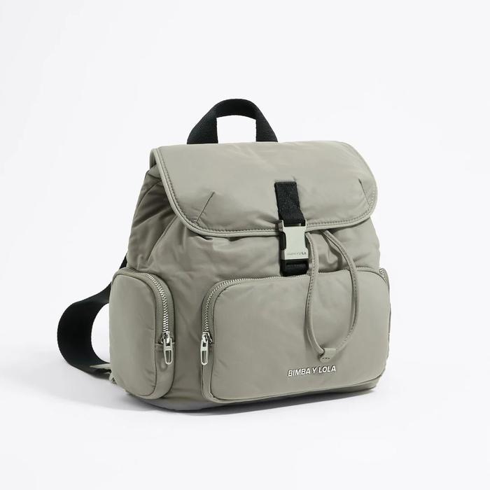 Bimb@ Y Lola Medium Dark Stone Pocket Backpack Authentic