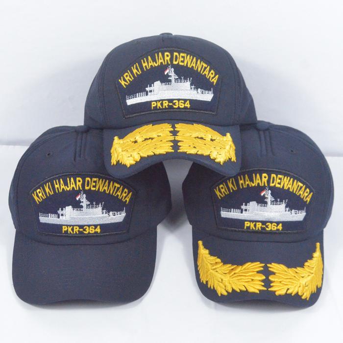 Topi Kri Ki Hajar Dewantara PKR-364 Tni AL Kain Ribstob TR warna Biru Tua Navy Anggota Pamen Pati al