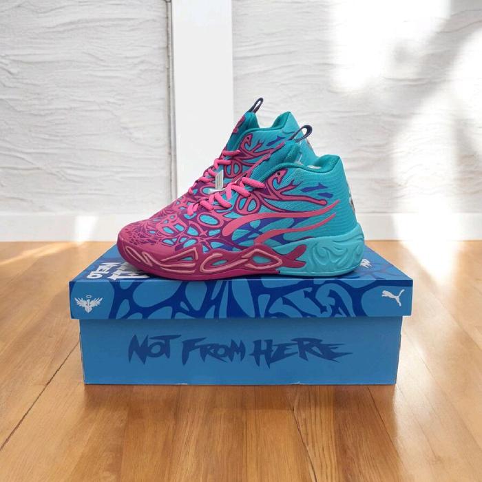 Sepatu Unisex Puma Lamelo Ball MB 04 Pink Blue Original Guarantee