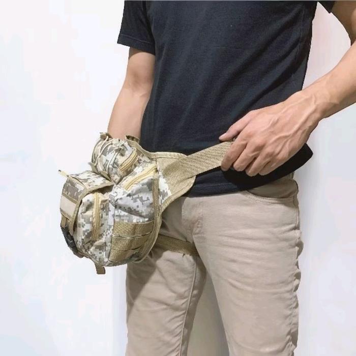 Tas Pria Tactical Army/Tas Pinggang Selempang Army/Tas Slingbag Paha Pinggang Army