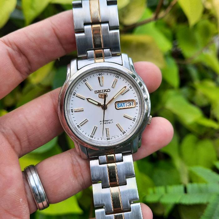 Seiko 5 Automatic SNKL84K1 Gold Silver Sunbrust 7s26-03S0 SNKL84