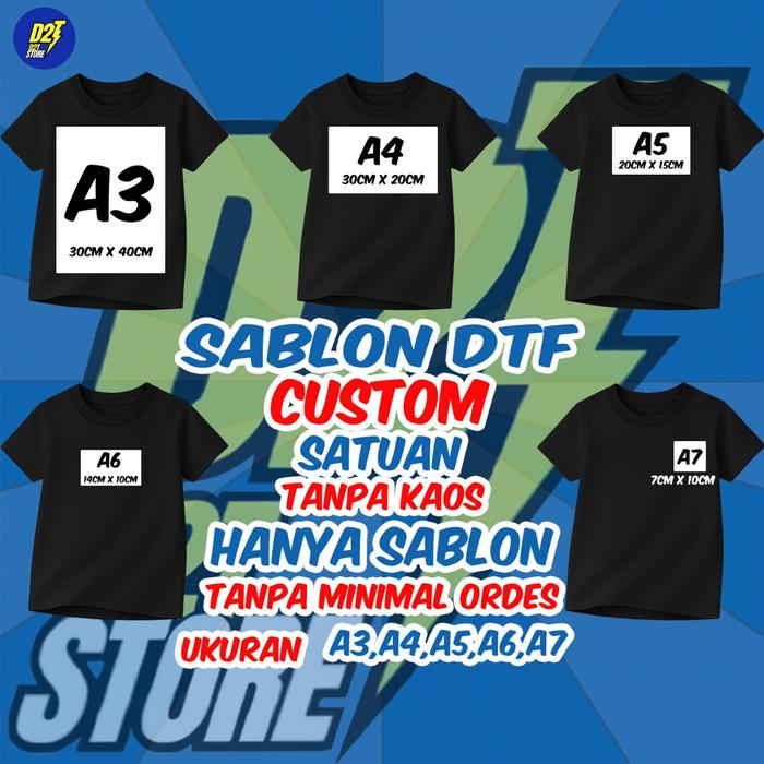 DTF Sablon Sticker Setrika Custom Satuan Tanpa kaos Tinggal Press Desain Suka suka