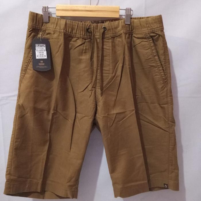Good Celana Chino Pendek Pinggang Karet Scotch & Co / Celana Branded Pendek Pria