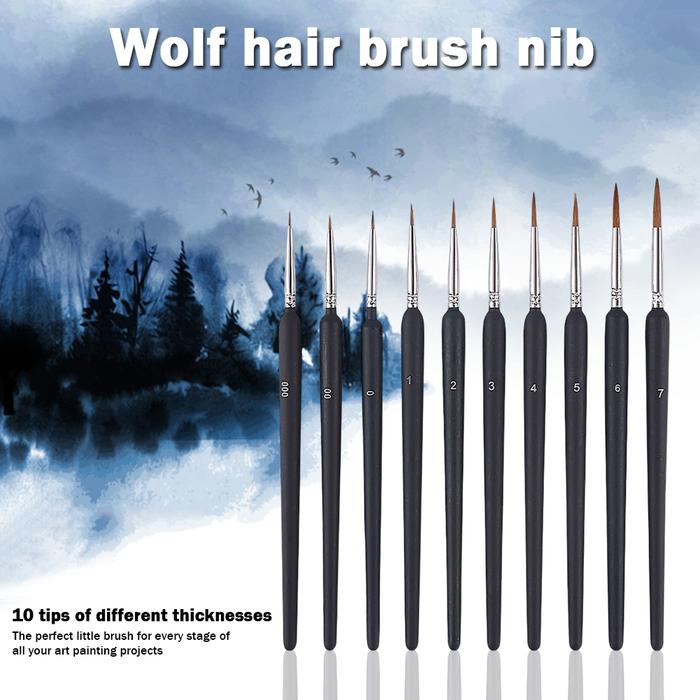 10pcs Drawing Painting Brush Set Professional Watercolor Paints Pen
