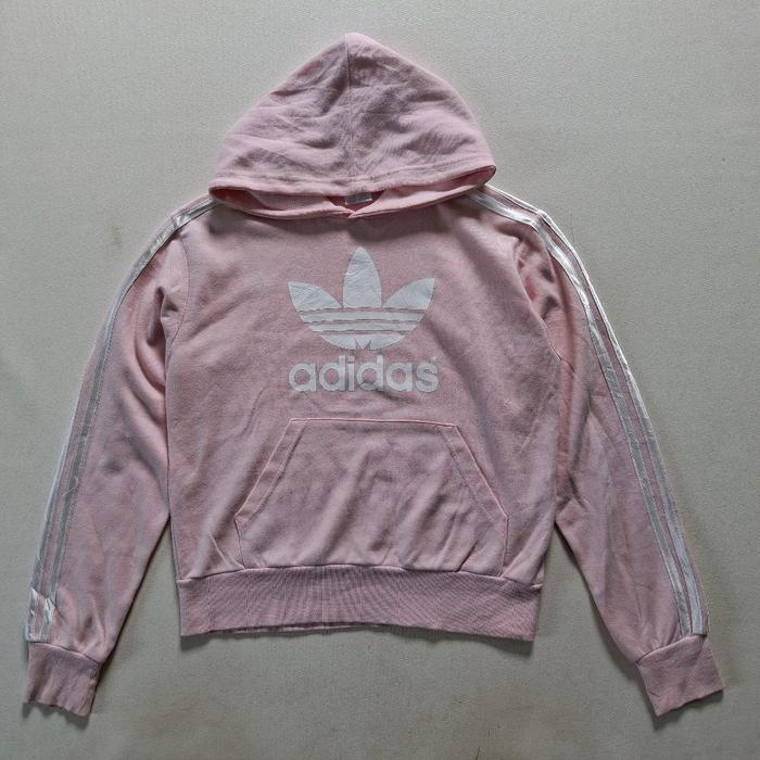 HOODIE ADIDAS TRIFOIL BIG LOGO PINK ORIGINAL 100%