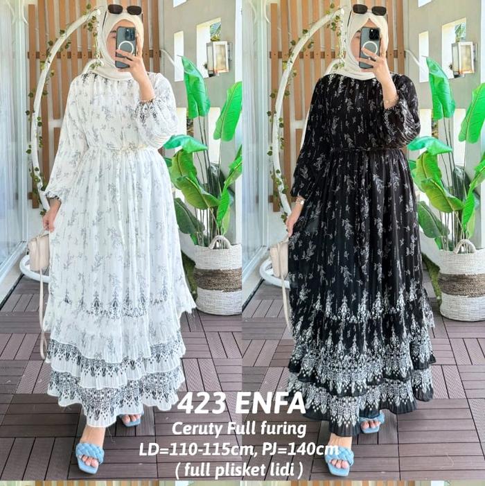 gamis enfa wanita umpak Dress